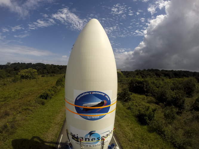 Vega VV04 composite transferred to launcher assembly area