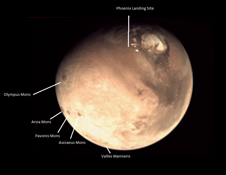Szczegóły Marsa widziane przez VMC