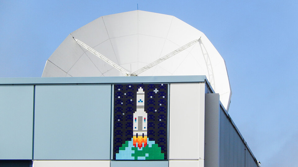 Mosaic art at ESA’s Redu Centre in Belgium