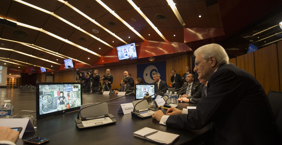 President of the Italian Republic Sergio Mattarella visits ESA Headquarters 