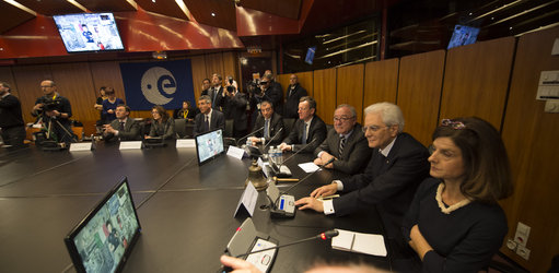 President of the Italian Republic Sergio Mattarella visits ESA Headquarters 