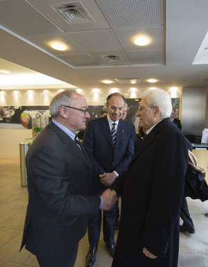 President of the Italian Republic Sergio Mattarella visits ESA Headquarters 