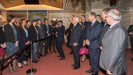 President of the Italian Republic Sergio Mattarella visits ESA Headquarters 