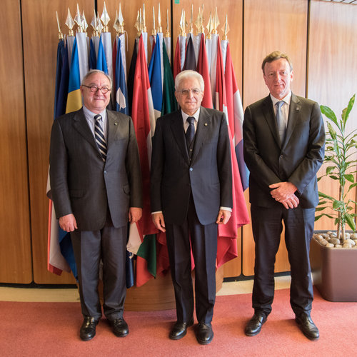 President of the Italian Republic Sergio Mattarella visits ESA Headquarters 