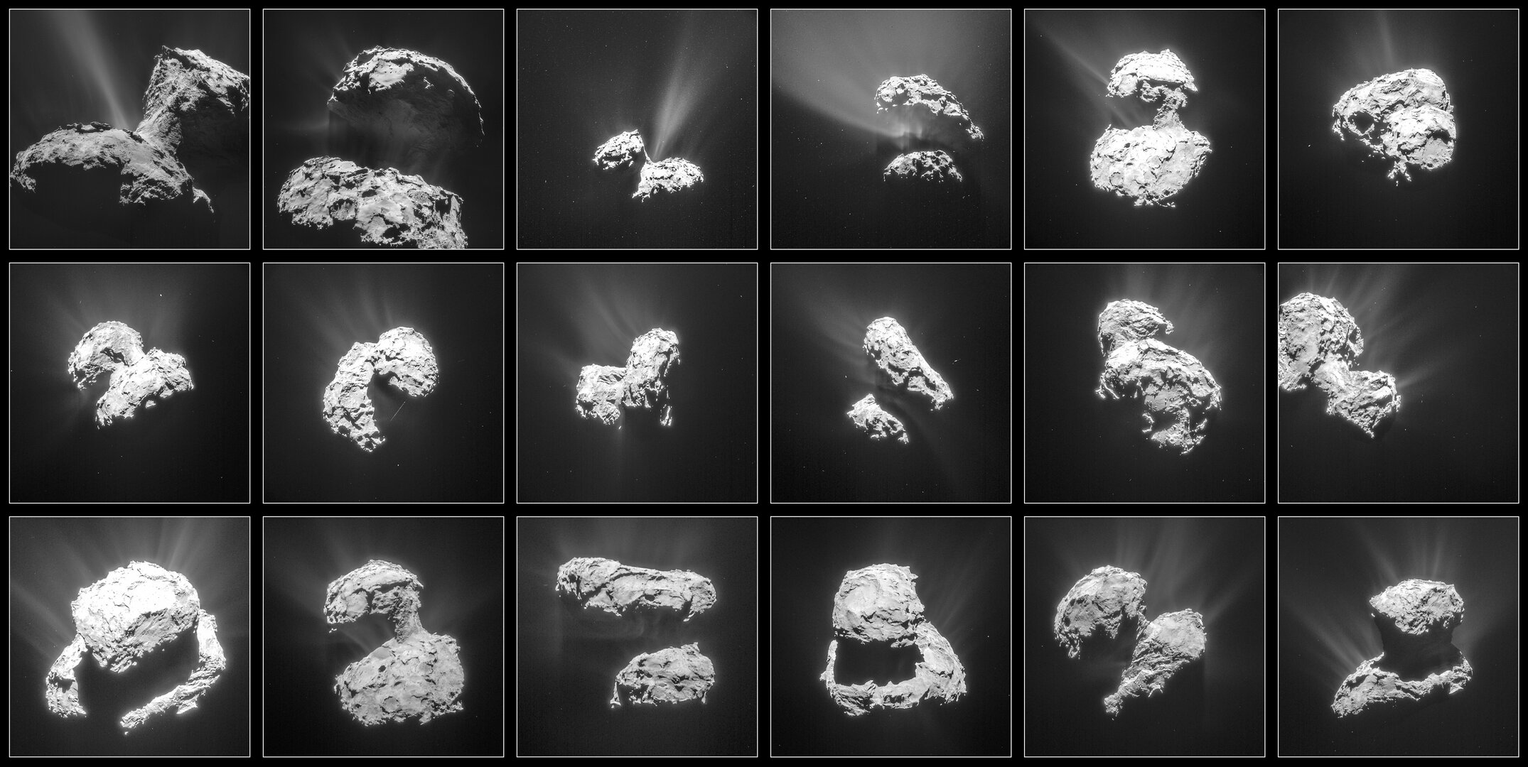 Aktivität am Kometen zwischen dem 31. Jan und dem 25. März 2015 