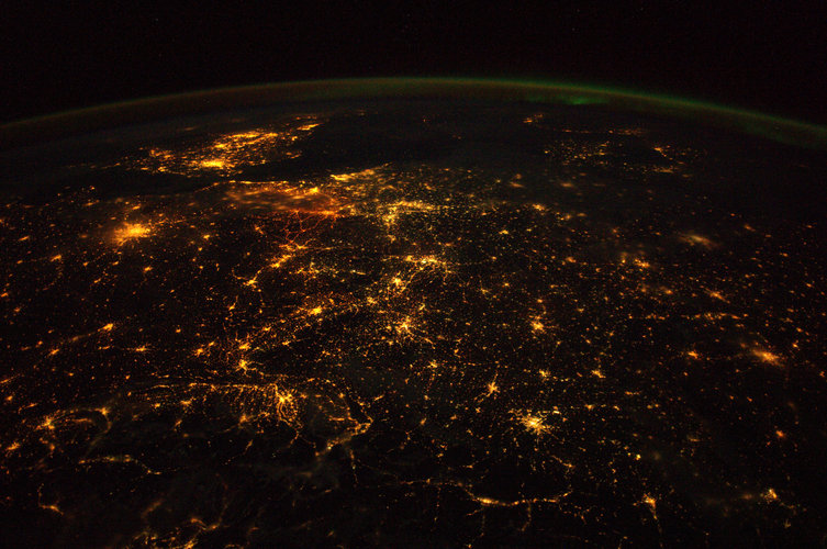 Europe at night