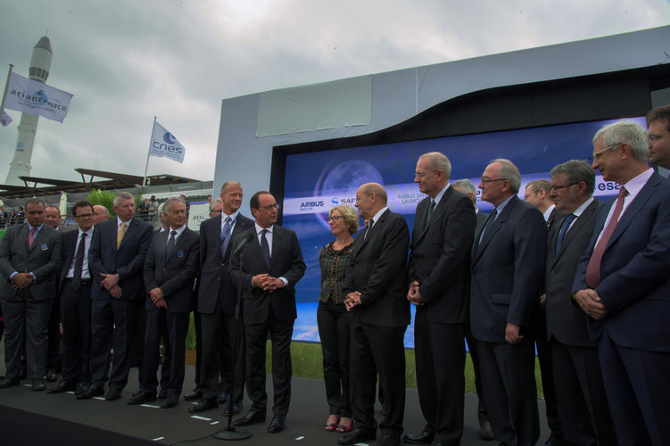 President François Hollande at the Paris Air & Space Show