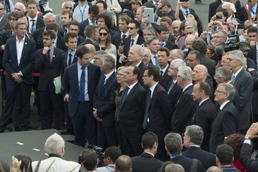 President François Hollande visits the Paris Air & Space Show