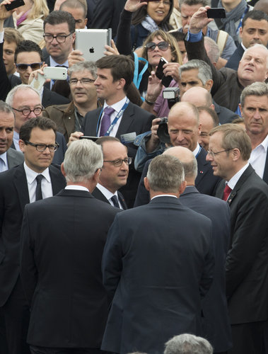 President François Hollande visits the Paris Air & Space Show