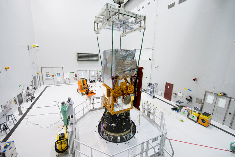 Sentinel-2A installed on its payload launcher adapter