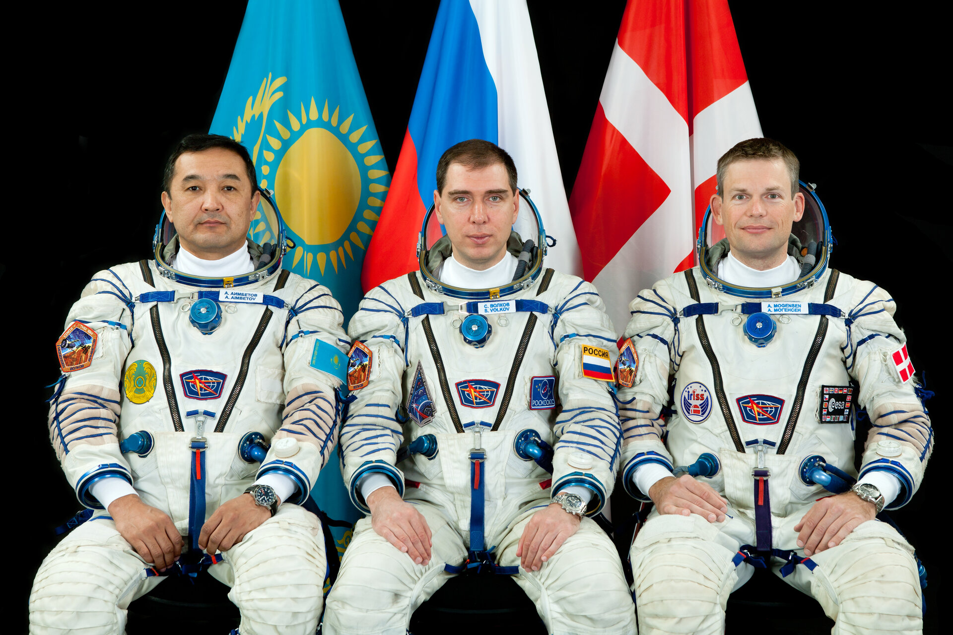 Soyuz TMA-18M crew portrait