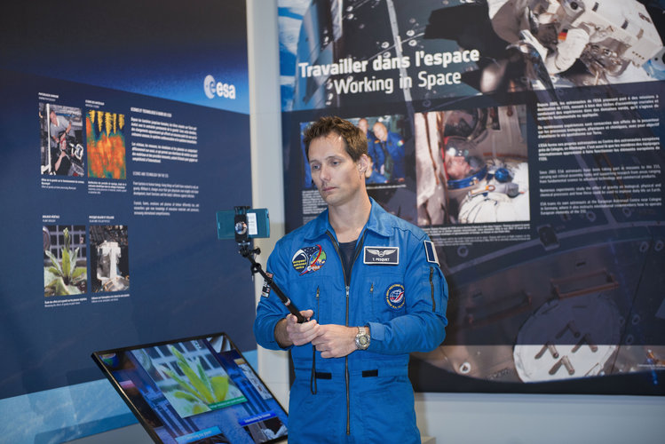 Thomas Pesquet at the ESA pavilion