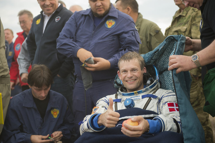 ESA astronaut Andreas Mogensen back on Earth