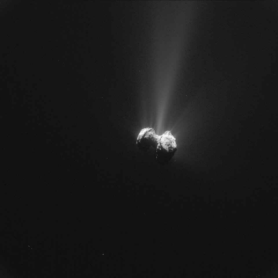 Comet nucleus seen by Rosetta on 21 September