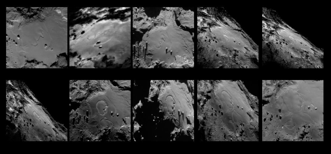 Comet surface changes