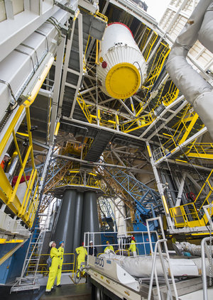 Galileos hoisted atop Soyuz