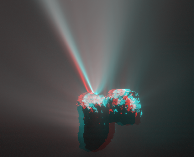 Comet jet in 3D