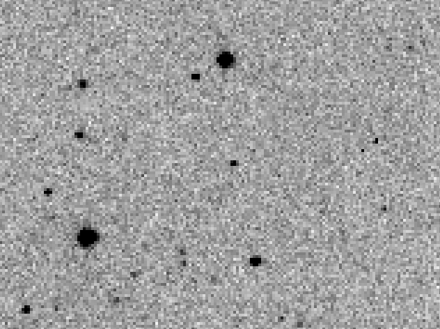 Asteroid 2015 TB145 - der kleine, sich bewegende Punkt in der Bildmitte