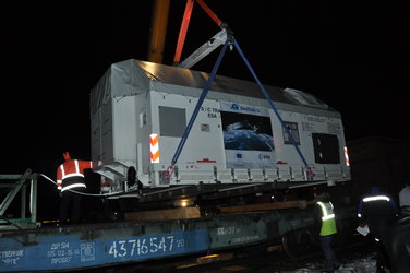 Arrival of Sentinel-3A at Arkhangelsk