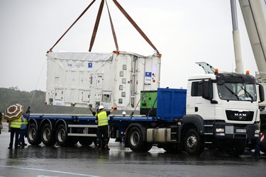 Loaded onto lorry