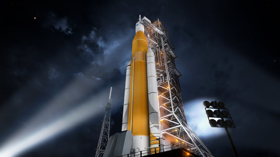 Artist's impression of Space Launch System