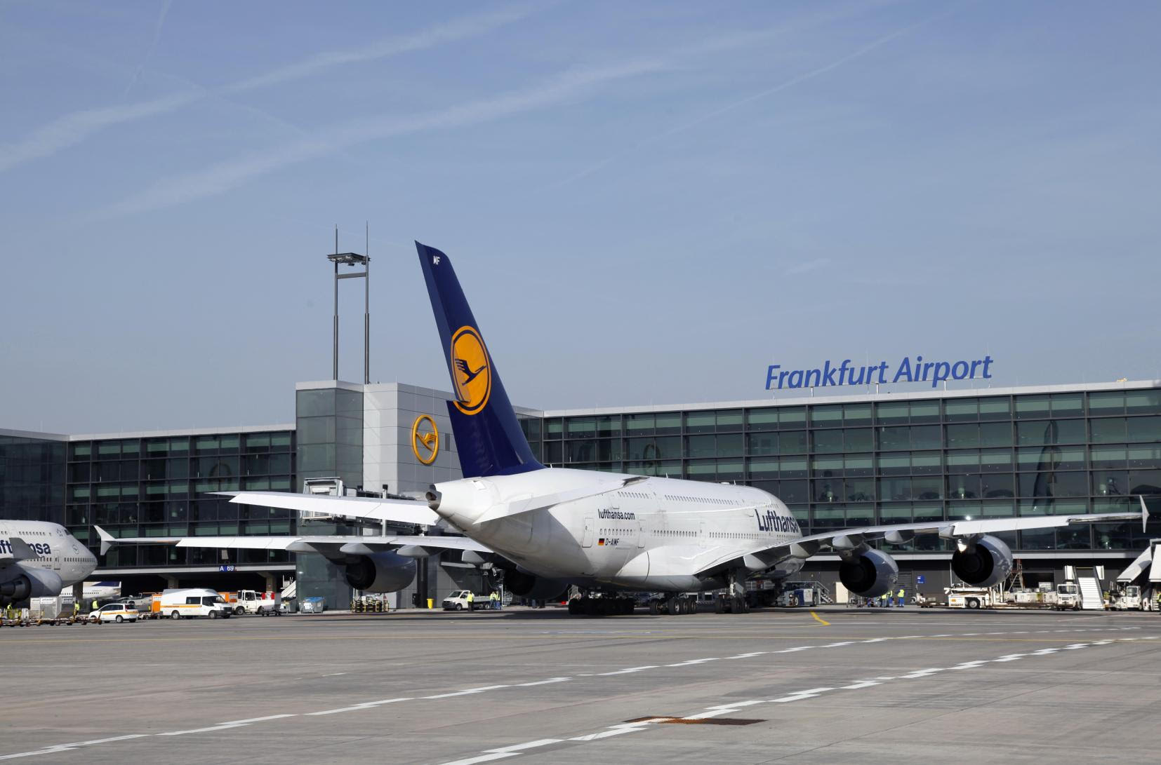 #Frankfurt #Germany #airport #airplane #aircraft passenger aircraft #runway aeri