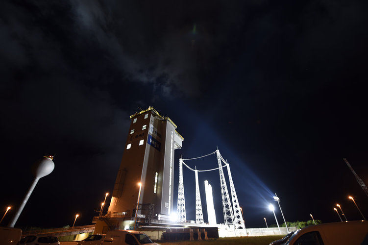 Vega VV06, carrying LISA Pathfinder, ready for launch