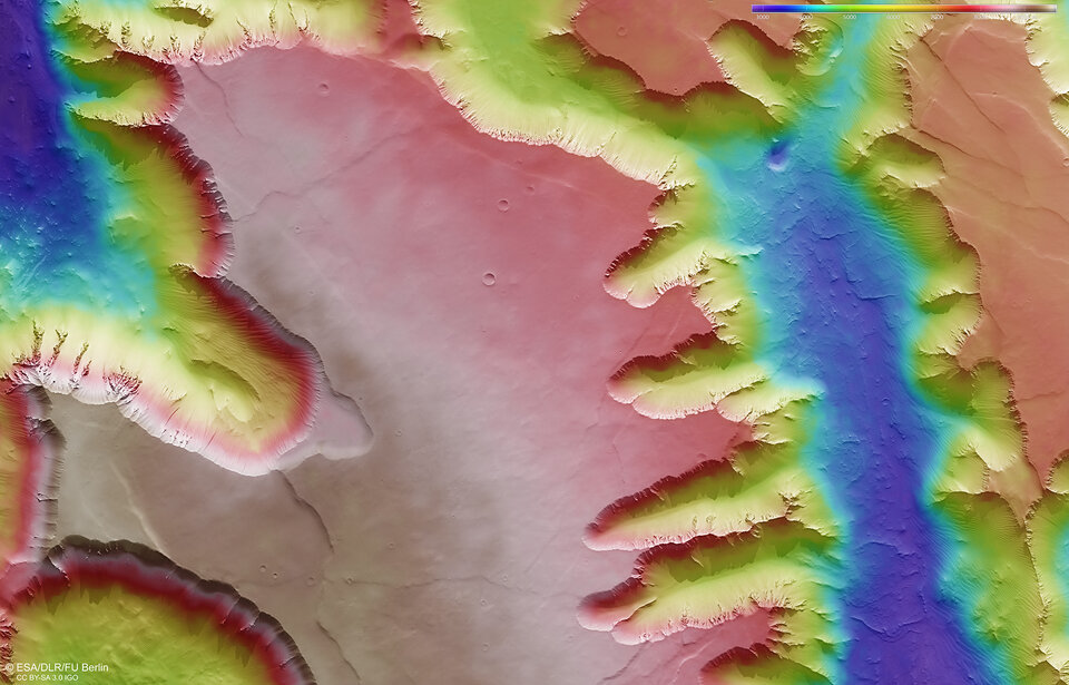 Noctis Labyrinthus topography