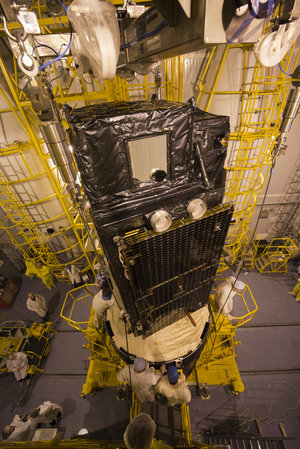 Mating of Sentinel-3A on Breeze