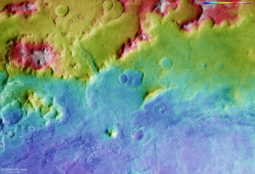 Hellas Basin rim topography