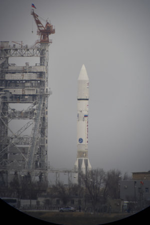 Service gantry tower has started to roll back away from the rocket