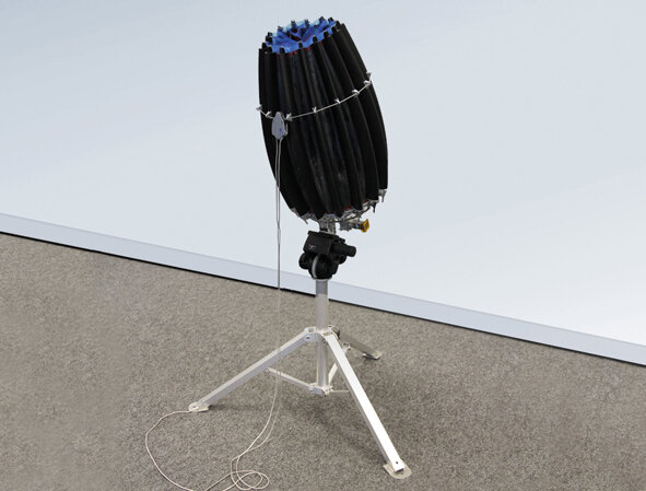 The Ultra Rapid Deployable Antenna in closed position