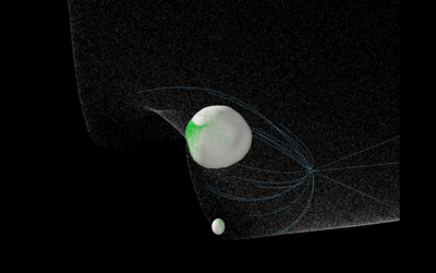 Simulation of DART impact on Didymoon (Asteroid Impact Mission)