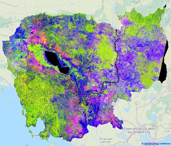 Rice extent in Cambodia