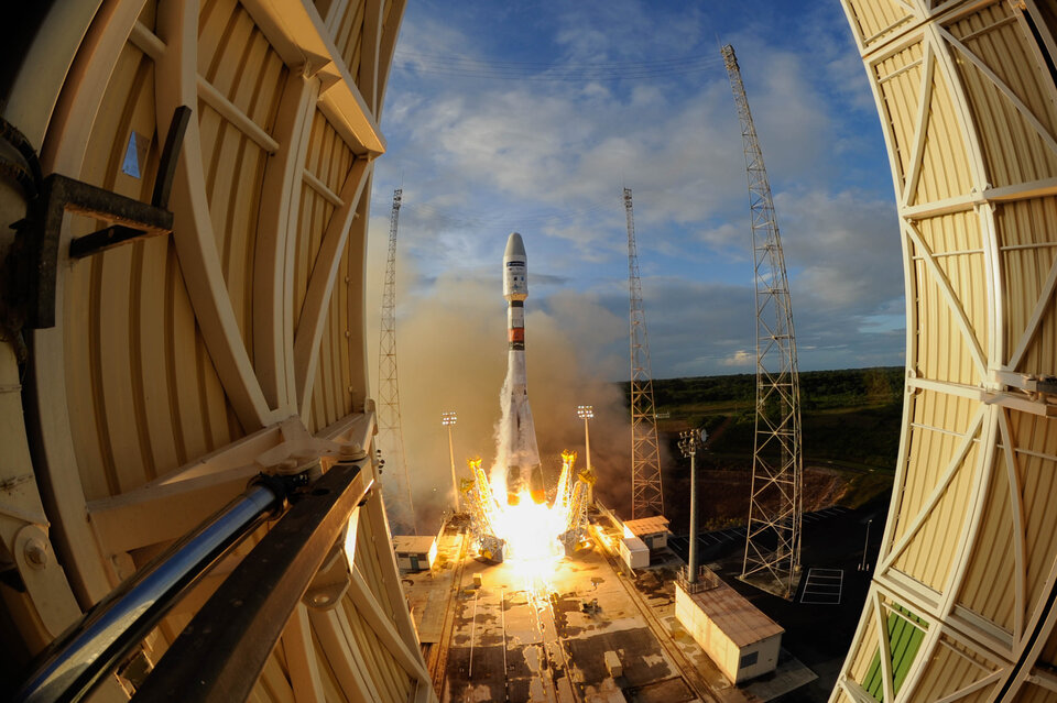 Soyuz rocket lifts off