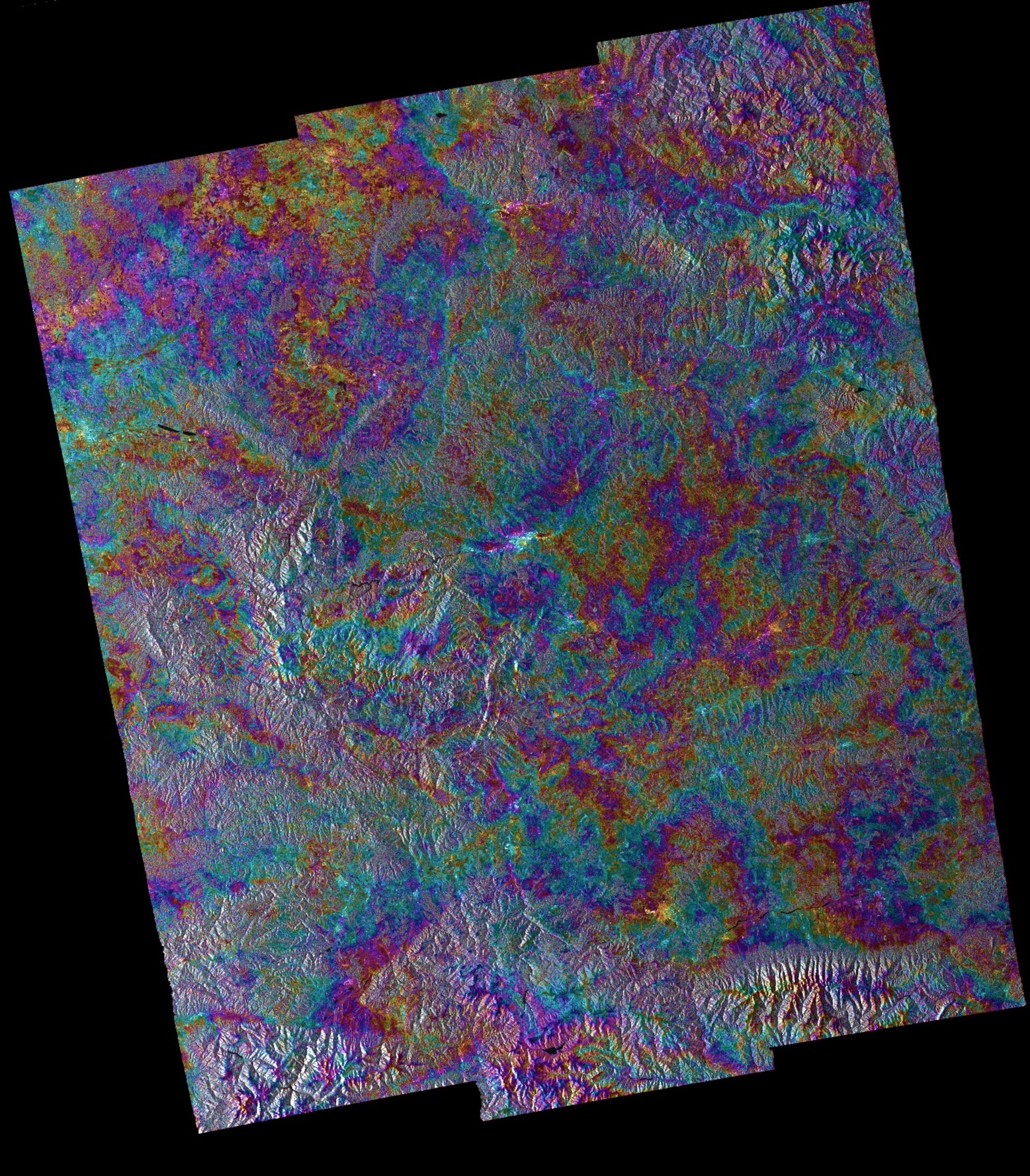 Sentinel-1A and -1B radar scans combined