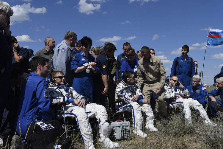 Tim Peake after landing