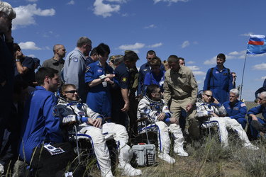 Tim Peake after landing