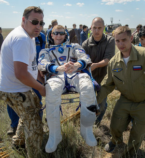 Tim Peake after landing