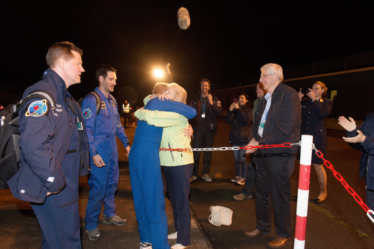 Tim Peake being welcomed back