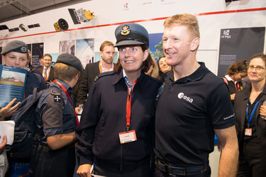 Tim Peake meet and greet on Futures Day, Farnborough International Airshow 2016