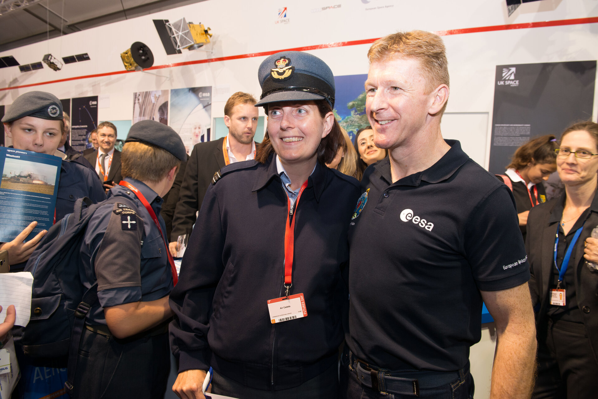 Tim Peake meet and greet on Futures Day, Farnborough International Airshow 2016