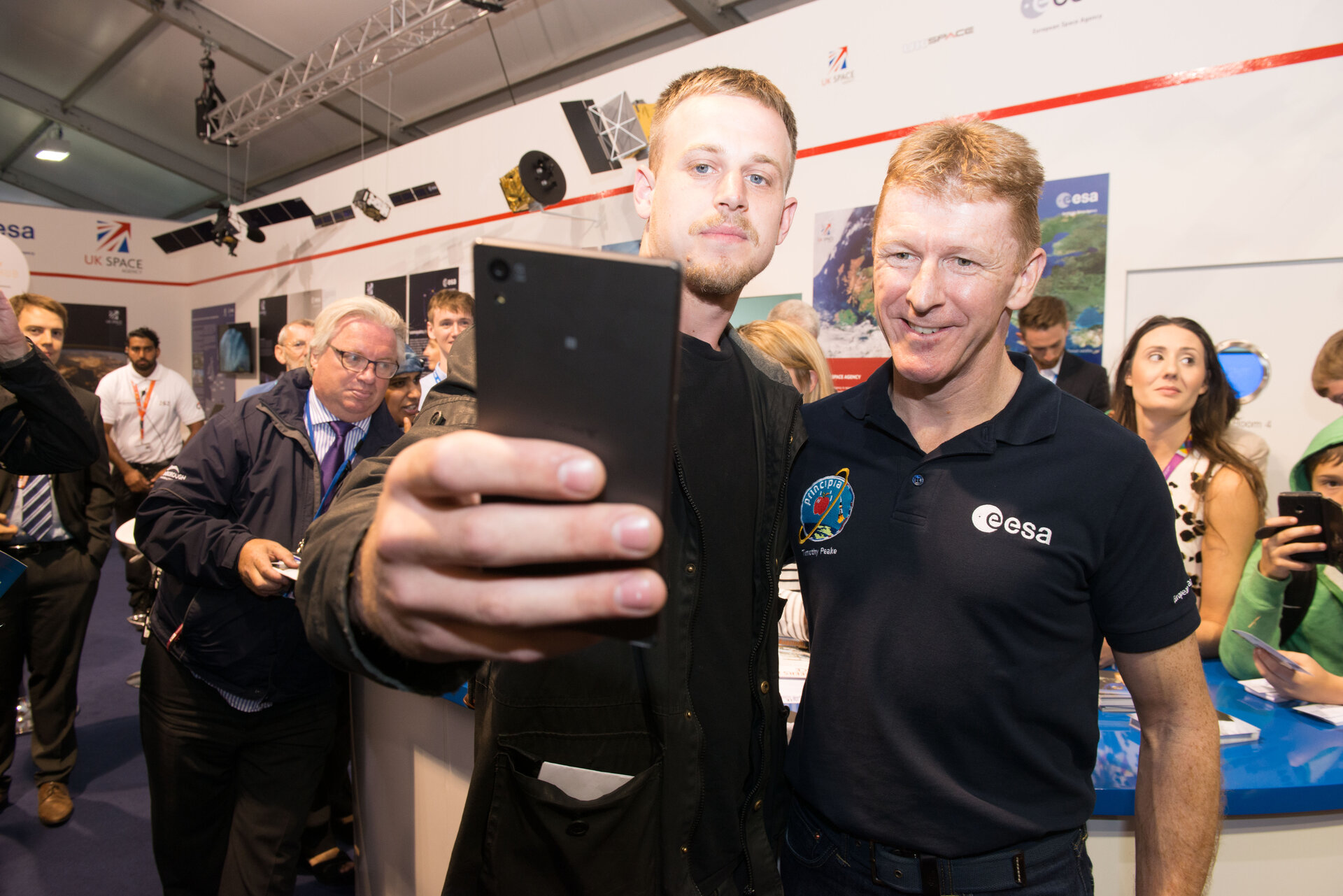 Tim Peake meet and greet on Futures Day, Farnborough International Airshow 2016