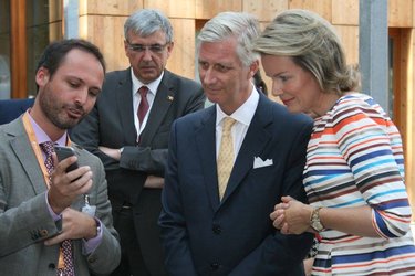 Belgian King Philippe and Queen Mathilde visit ESA BUC Wallonia Redu 