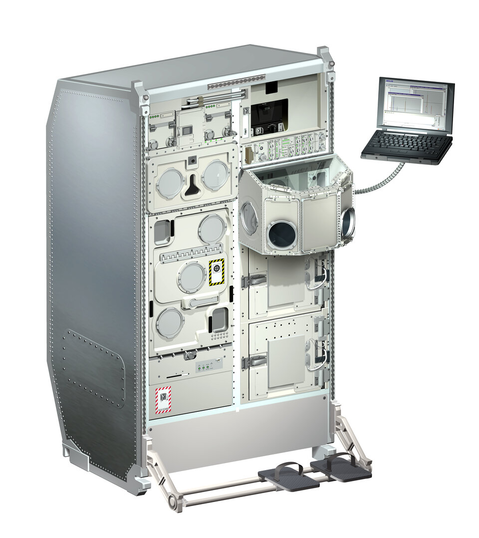 Le Biolab a été développé pour des expériences biologiques à bord de la station spatiale internationale. 