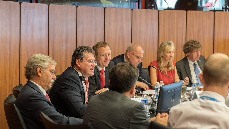 Maroš Šefčovič delivered an address to the ESA Council