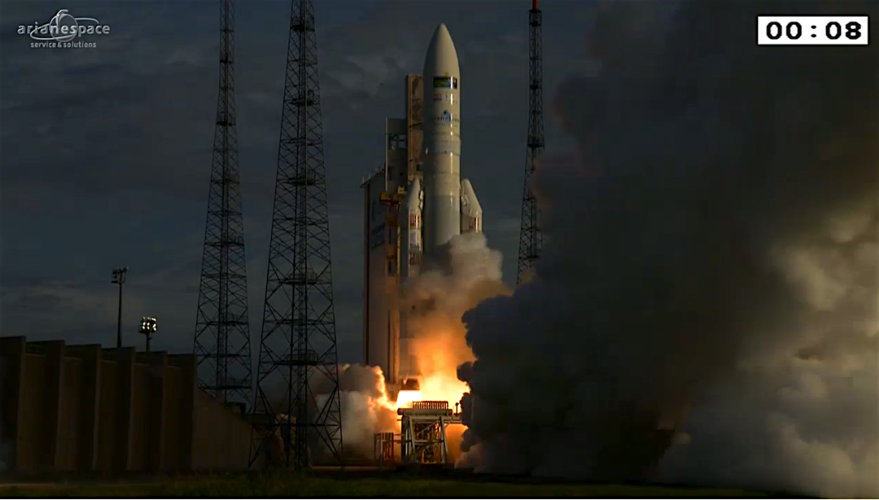 Ariane 5 liftoff on flight VA231
