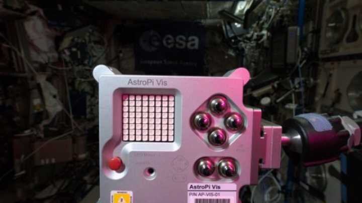 Astro Pi inside its flight case