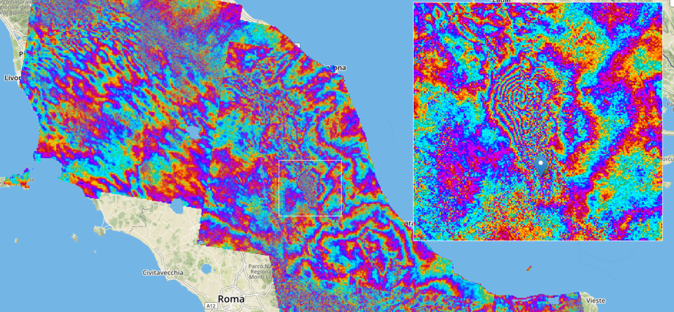 Earthquake area in Italy