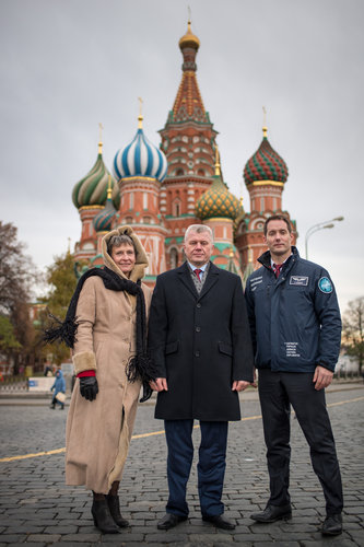 Peggy, Oleg and Thomas at Red Square